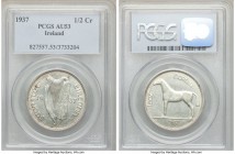 Free State 1/2 Crown 1937 AU53 PCGS, KM8. Mintage: 40,000. Key date of type.

HID09801242017