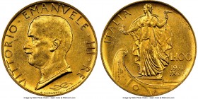 Vittorio Emanuele III gold 100 Lire Anno IX (1931)-R MS62 NGC, Rome mint, KM72. Cartwheel luster and honey gold color. AGW 0.2546 oz. 

HID09801242017