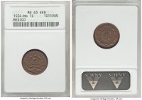 Estados Unidos 5-Piece Lot of Centavos ANACS, 1) Centavo 1924-Mo - MS63 Brown, Mexico City mint, KM415. 2) 2 Centavos 1920-Mo - AU50 Brown, Mexico Cit...