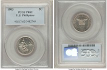 USA Administration 4-Piece Lot of Certified 5 Centavos PCGS, 1) Proof 5 Centavos - 1903 PR62, KM164. 2) 5 Centavos 1903 - AU58, KM164. 3) 5 Centavos 1...