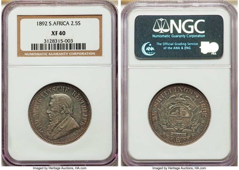 Republic Pair of Certified 2-1/2 Shillings NGC, 1) 2-1/2 Shillings 1892 - XF40, ...