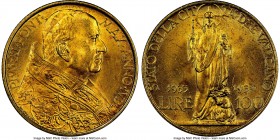 Pius XI gold 100 Lire 1933-1934 MS63 NGC, Rome mint, KM19. AGW 0.2546 oz.

HID09801242017
