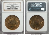 United Nations bronze Monetary Pattern Ducaton (Dollar) 1946 MS63 NGC, KM-X1a, HK-872. So-called dollar. Bronze polished as made. 

HID09801242017
