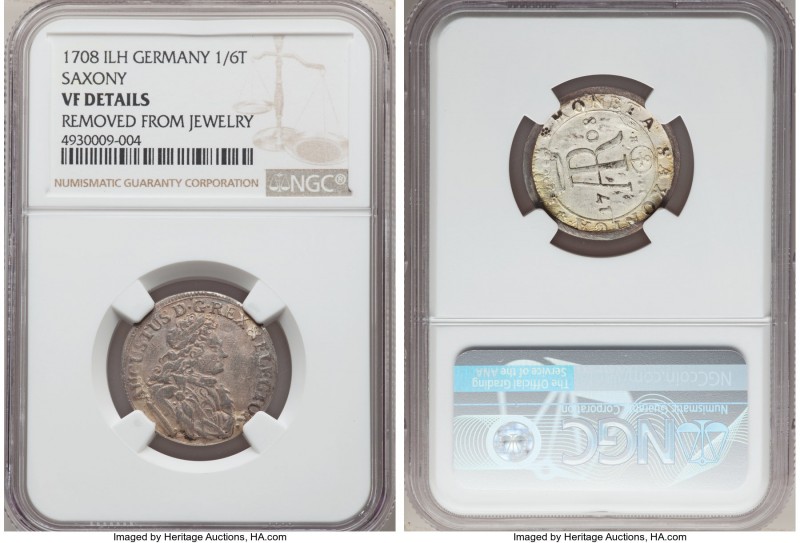 3-Piece Lot of Certified Assorted Issues NGC, 1) German States: Saxony. Friedric...