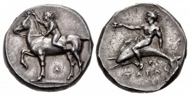 CALABRIA, Tarentum. Circa 385-380 BC. AR Nomos (20mm, 7.94 g, 11h).