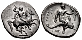 CALABRIA, Tarentum. Circa 315-302 BC. AR Nomos (22mm, 7.87 g, 10h).