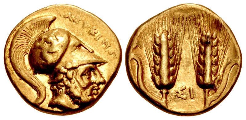 LUCANIA, Metapontion. temp. Pyrrhos of Epeiros. Circa 280-279 BC. AV Tetrobol (1...