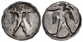 LUCANIA, Poseidonia. Circa 530-500 BC. AR Nomos (29mm, 7.51 g, 12h).