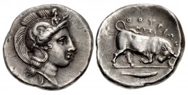 LUCANIA, Thourioi. Circa 400-350 BC. AR Nomos (23mm, 7.99 g, 9h).
