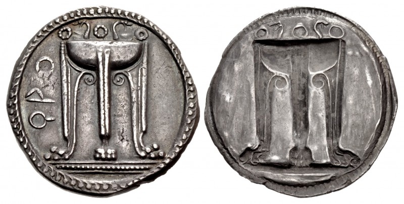 BRUTTIUM, Kroton. Circa 530-500 BC. AR Nomos (29mm, 8.44 g, 12h). Spread incuse ...