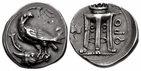 BRUTTIUM, Kroton. Circa 425-350 BC. AR Nomos (21mm, 7.80 g, 1h).