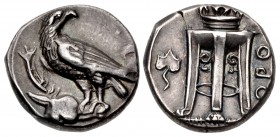 BRUTTIUM, Kroton. Circa 425-350 BC. AR Nomos (19mm, 8.09 g, 5h).
