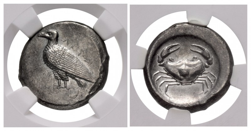 SICILY, Akragas. Circa 485-480/78 BC. AR Didrachm (19mm, 8.69 g, 5h). Sea eagle ...