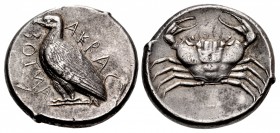 SICILY, Akragas. Circa 465/0–445/0 BC. AR Tetradrachm (27.5mm, 17.44 g, 7h).