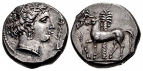 SICILY, Entella. Punic issues. Circa 345/38-320/15 BC. AR Tetradrachm (24mm, 17.55 g, 3h).