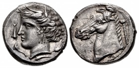 SICILY, Entella. Punic issues. Circa 320/15-300 BC. AR Tetradrachm (25mm, 16.86 g, 10h).