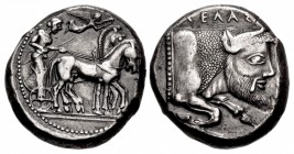 SICILY, Gela. Circa 480/75-475/70 BC. AR Tetradrachm (22.5mm, 17.23 g, 6h).