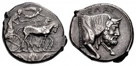 SICILY, Gela. Circa 450-440 BC. AR Tetradrachm (27mm, 17.13 g, 3h).