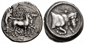 SICILY, Gela. Circa 415-405 BC. AR Tetradrachm (26.5mm, 17.25 g, 5h).