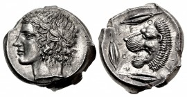 SICILY, Leontini. Circa 430-425 BC. AR Tetradrachm (26mm, 17.46 g, 2h).