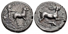 SICILY, Messana. 420-413 BC. AR Tetradrachm (25mm, 17.25 g, 7h).