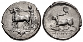 SICILY, Messana. 412-408 BC. AR Tetradrachm (26mm, 17.34 g, 11h).