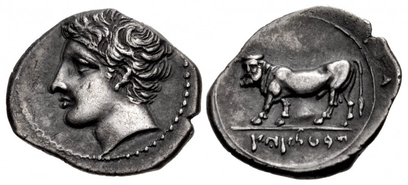 SICILY, Panormos (as Ṣyṣ). Circa 405-380 BC. AR Litra (11.5mm, 0.76 g, 6h). Male...