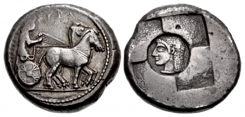 SICILY, Syracuse. The Gamoroi. Circa 500-490/86 BC. AR Tetradrachm (25.5mm, 17.3...