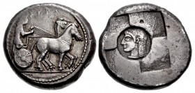 SICILY, Syracuse. The Gamoroi. Circa 500-490/86 BC. AR Tetradrachm (25.5mm, 17.37 g, 10h).