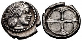 SICILY, Syracuse. Hieron I. 478-466 BC. AR Obol (9mm, 0.72 g). Struck circa 478/5–475/0 BC.