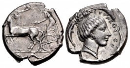 SICILY, Syracuse. Second Democracy. 466-405 BC. AR Tetradrachm (25.5mm, 17.29 g, 10h). Struck circa 440-430 BC.