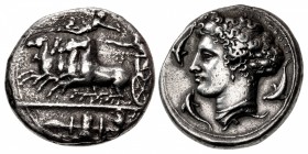 SICILY, Syracuse. Dionysios I. 405-367 BC. AR Dekadrachm (36.5mm, 42.35 g, 2h). Unsigned dies in the style of Kimon. Struck circa 405-400 BC.