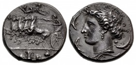 SICILY, Syracuse. Dionysios I. 405-367 BC. AR Dekadrachm (34.5mm, 43.20 g, 7h). Unsigned dies in the style of Euainetos. Struck circa 405-380/67 BC.