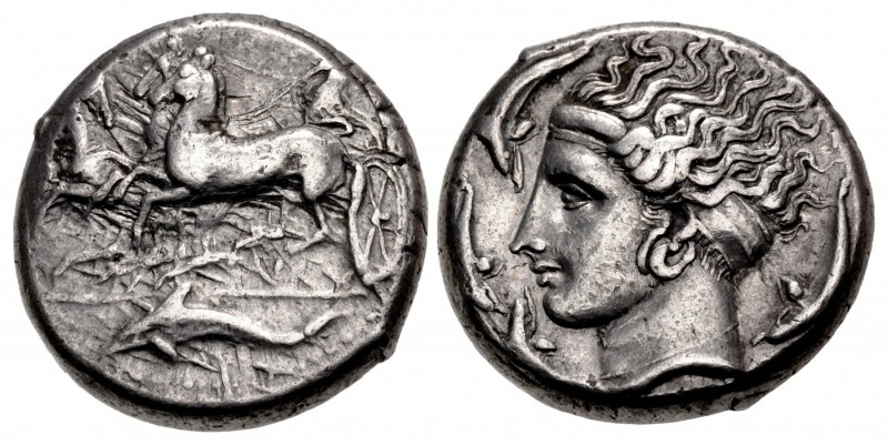 SICILY, Syracuse. Dionysios I. 405-367 BC. AR Tetradrachm (23mm, 17.35 g, 9h). U...