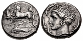 SICILY, Syracuse. Dionysios I. 405-367 BC. AR Tetradrachm (23mm, 17.35 g, 9h). Unsigned dies in the style of Eukleidas. Struck circa 400/395-390 BC.