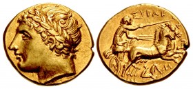SICILY, Syracuse. Agathokles. 317-289 BC. AV Drachm – Hemistater (15mm, 4.26 g, 5h). Struck circa 317-310 BC.