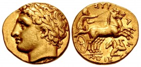 SICILY, Syracuse. Agathokles. 317-289 BC. AV Drachm – Hemistater (15mm, 4.27 g, 12h). Struck circa 317-310 BC.