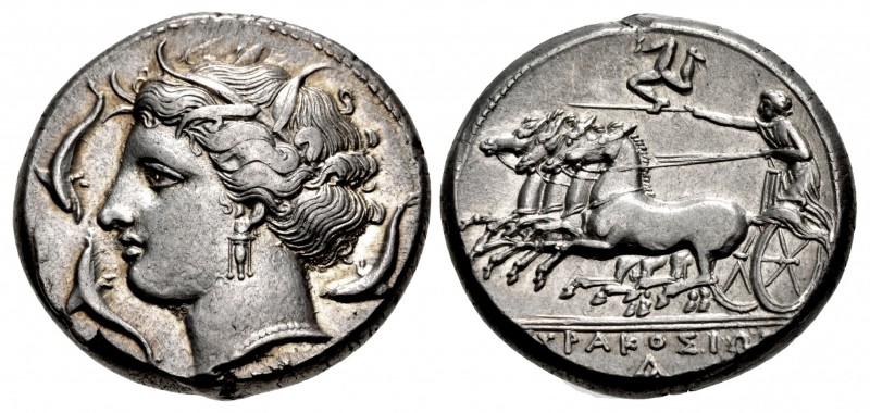 SICILY, Syracuse. Agathokles. 317-289 BC. AR Tetradrachm (26mm, 16.98 g, 6h). St...