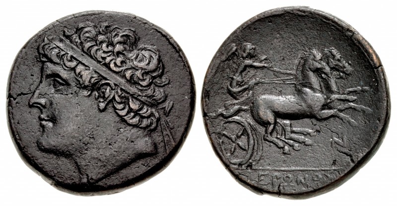 SICILY, Syracuse. Hieron II. 275-215 BC. Æ Tetralitron (35mm, 35.03 g, 11h). Str...