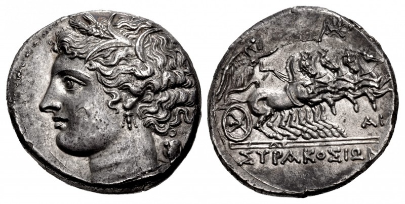 SICILY, Syracuse. Fifth Democracy. 214-212 BC. AR 8 Litrai (20.5mm, 6.75 g, 7h)....