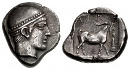 THRACE, Ainos. Circa 458/7-457/6 BC. AR Tetradrachm (23.5mm, 16.33 g, 10h).