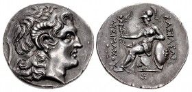 KINGS of THRACE, Macedonian. Lysimachos. 305-281 BC. AR Tetradrachm (29mm, 16.96 g, 4h). Ainos mint. Struck circa 280 BC.