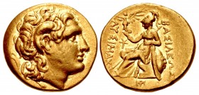 KINGS of THRACE, Macedonian. Lysimachos. 305-281 BC. AV Stater (19mm, 8.57 g, 12h). Uncertain mint. Struck 3rd century BC.