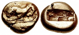 THRACO-MACEDONIAN REGION, Uncertain. Late 6th-early 5th centuries BC. EL Stater (20.5mm, 14.00 g). Lydo-Milesian standard.