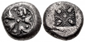 THRACO-MACEDONIAN REGION, Uncertain. Early 5th century BC. AR Stater (16.5mm, 8.15 g).