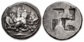 MACEDON, Akanthos. Circa 525-470 BC. AR Tetradrachm (25mm, 17.21 g).