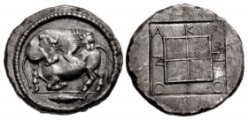 MACEDON, Akanthos. Circa 470-430 BC. AR Tetradrachm (29.5mm, 16.91 g, 5h).