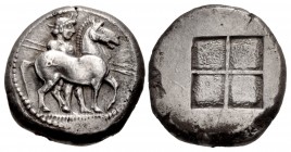 KINGS of MACEDON. Alexander I. 498-454 BC. AR Oktadrachm (28.5mm, 27.30 g). Aigai mint. Struck circa 492-480/79 BC.