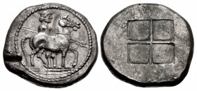 KINGS of MACEDON. Alexander I. 498-454 BC. AR Oktadrachm (33.5mm, 28.55 g). Aigai mint. Struck circa 492-480/79 BC.