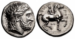 KINGS of MACEDON. Philip II. 359-336 BC. AR Tetradrachm (22.5mm, 14.33 g, 2h). Pella mint. Struck circa 342/1-337/6 BC.